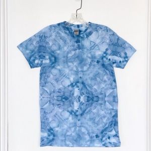 Tie Dye Ice Dye Indigo Shibori Style Tshirt, Small